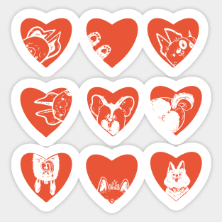 Heart Pups Sticker